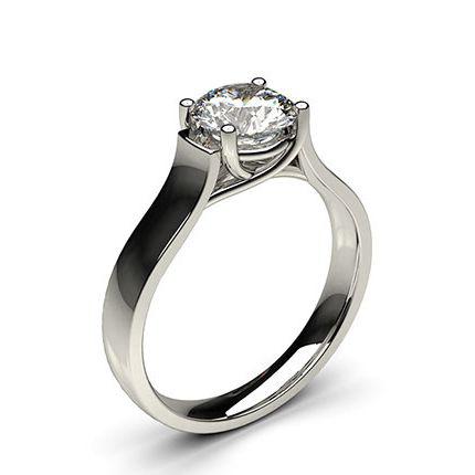 4 Prong Setting Plain Engagement Ring