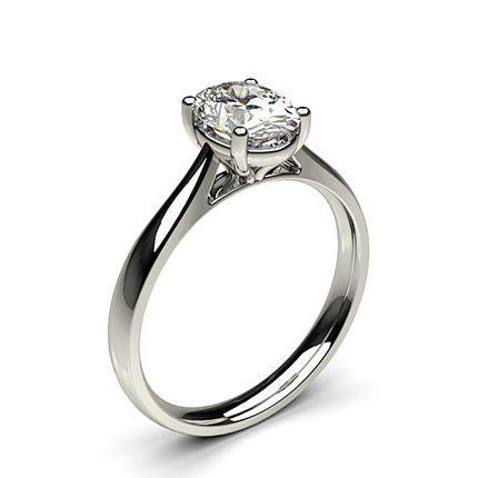 4 Prong Setting Plain Engagement Ring