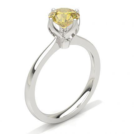 White Gold Round Diamond Engagement Ring