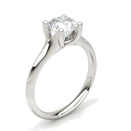 4 Prong Setting Plain Engagement Ring