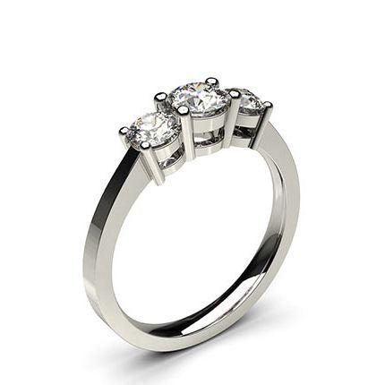 White Gold Trilogy Diamond Engagement Ring