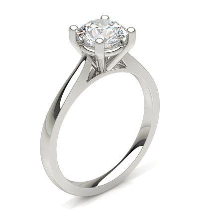 White Gold Round Diamond Engagement Ring