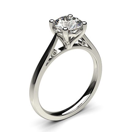 4 Prong Setting Thin Engagement Ring
