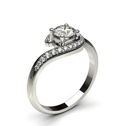 4 Prong Setting Side Stone Engagement Ring