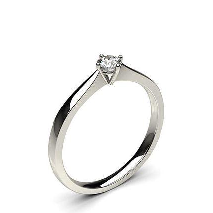 4 Prong Setting Plain Engagement Ring