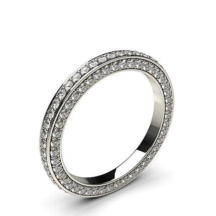 2.40mm Pave Setting Full Eternity Diamond Ring