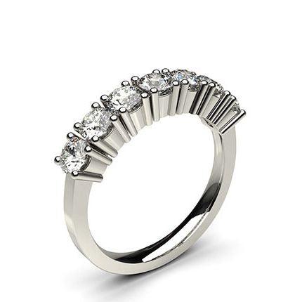 4 Prong Setting Plain Seven Stone Ring