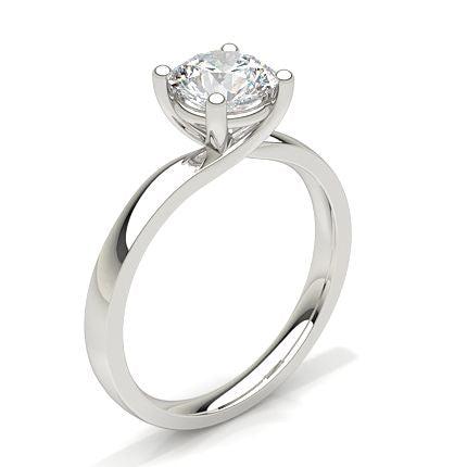 White Gold Round Diamond Engagement Ring