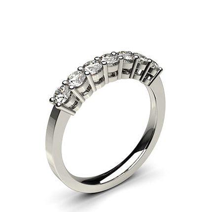 4 Prong Setting Plain Seven Stone Ring