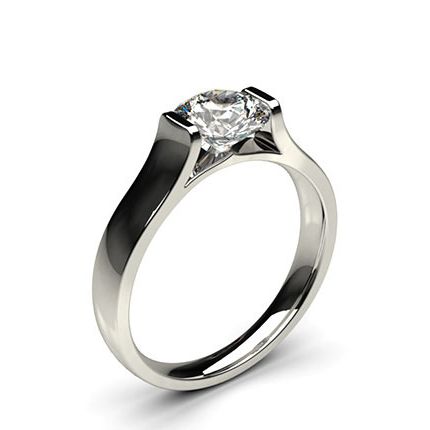 White Gold Round Diamond Engagement Ring