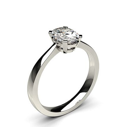 4 Prong Setting Plain Engagement Ring