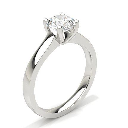 White Gold Round Diamond Engagement Ring