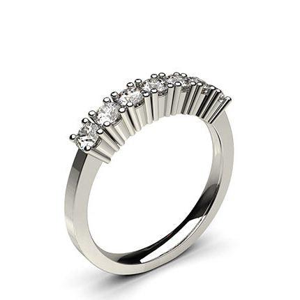 4 Prong Setting Plain Seven Stone Ring
