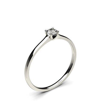 4 Prong Setting Plain Engagement Ring