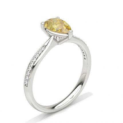 White Gold Round Diamond Engagement Ring