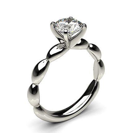 4 Prong Setting Plain Engagement Ring