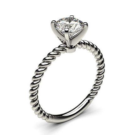 4 Prong Setting Plain Engagement Ring