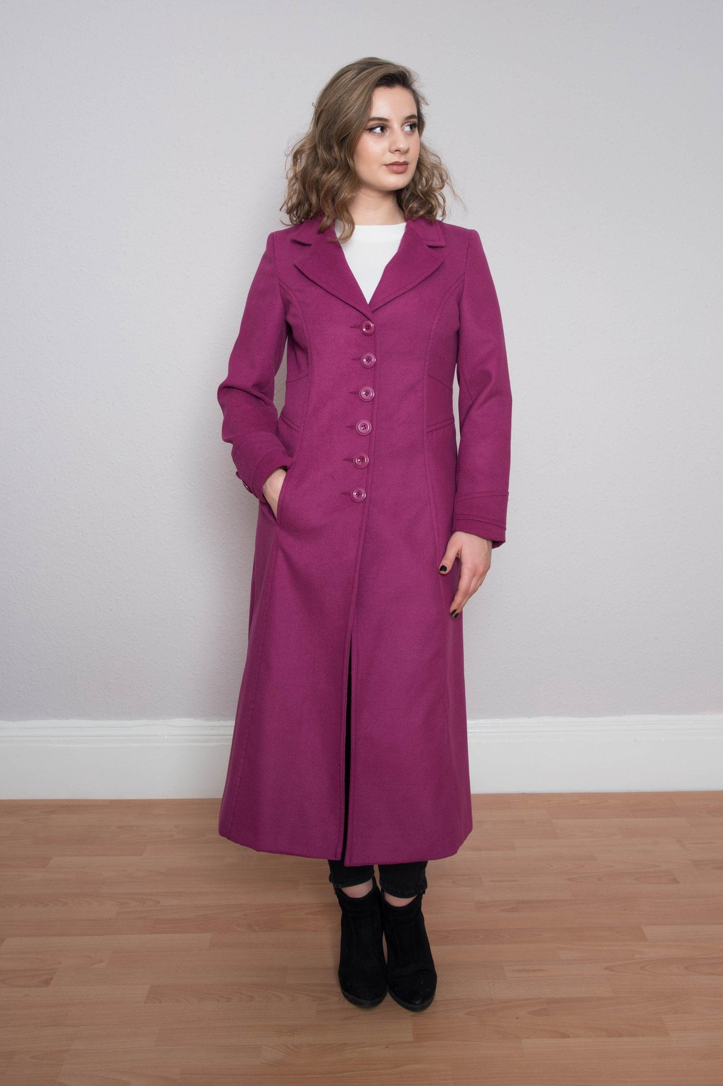 Dark Pink Winter Coat