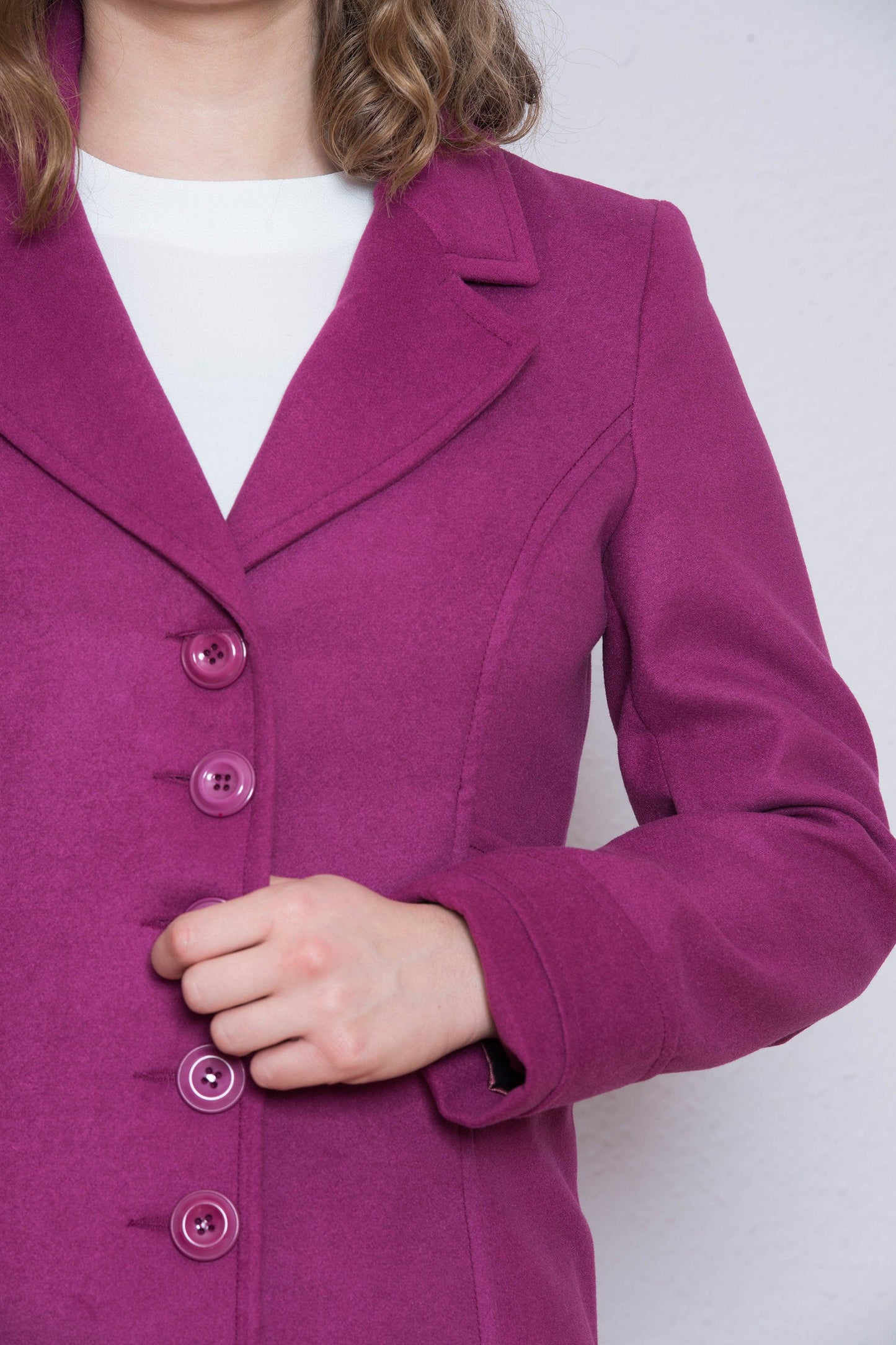 Dark Pink Winter Coat