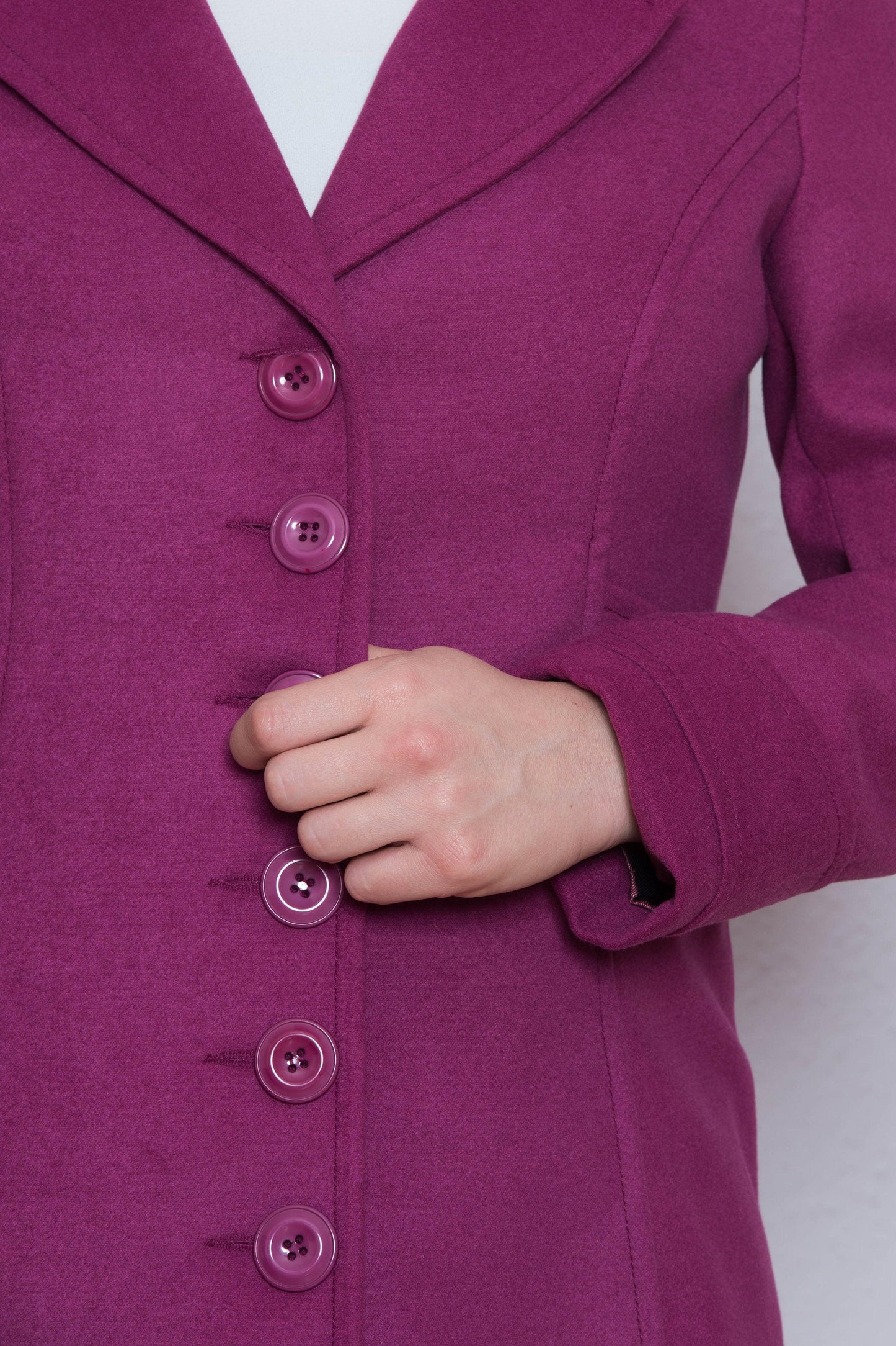 Dark Pink Winter Coat
