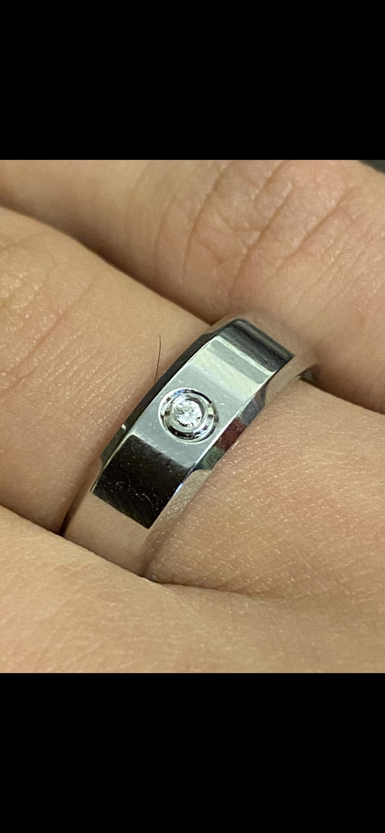 Wedding Ring Sterling Silver with Platinum Rhodium Plating