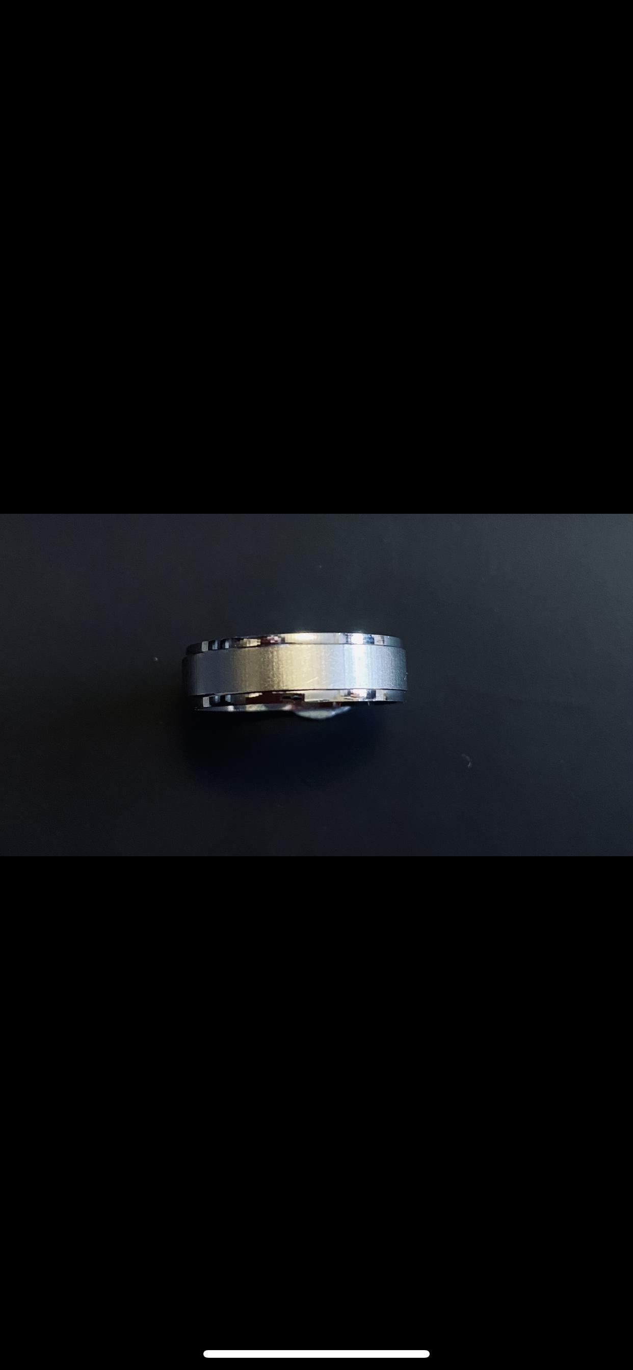 1 - Wedding Ring Sterling Silver with Platinum Rhodium Plating
