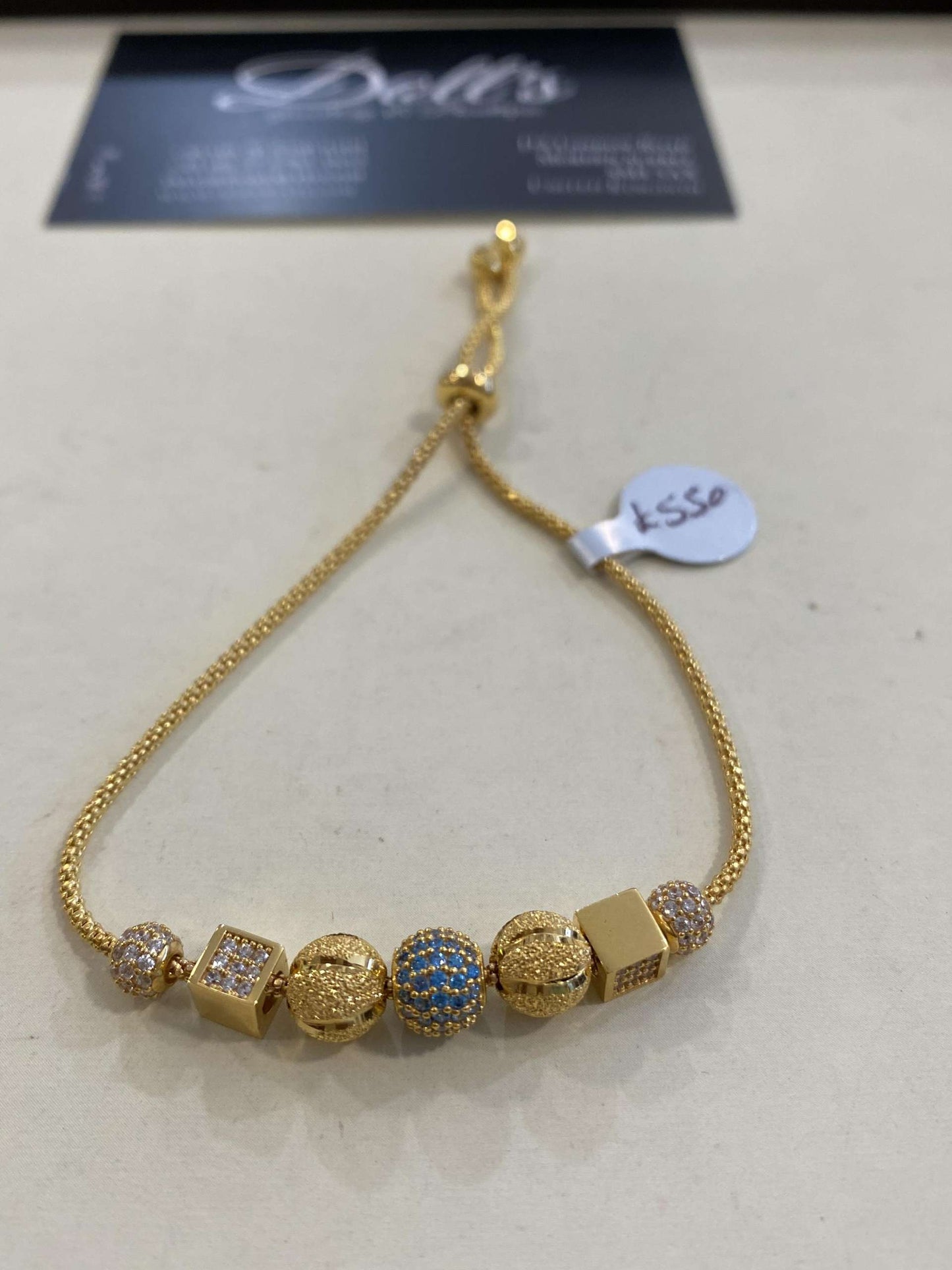 Turkish Designer Bracelets 22ct Gold with American Diamonds