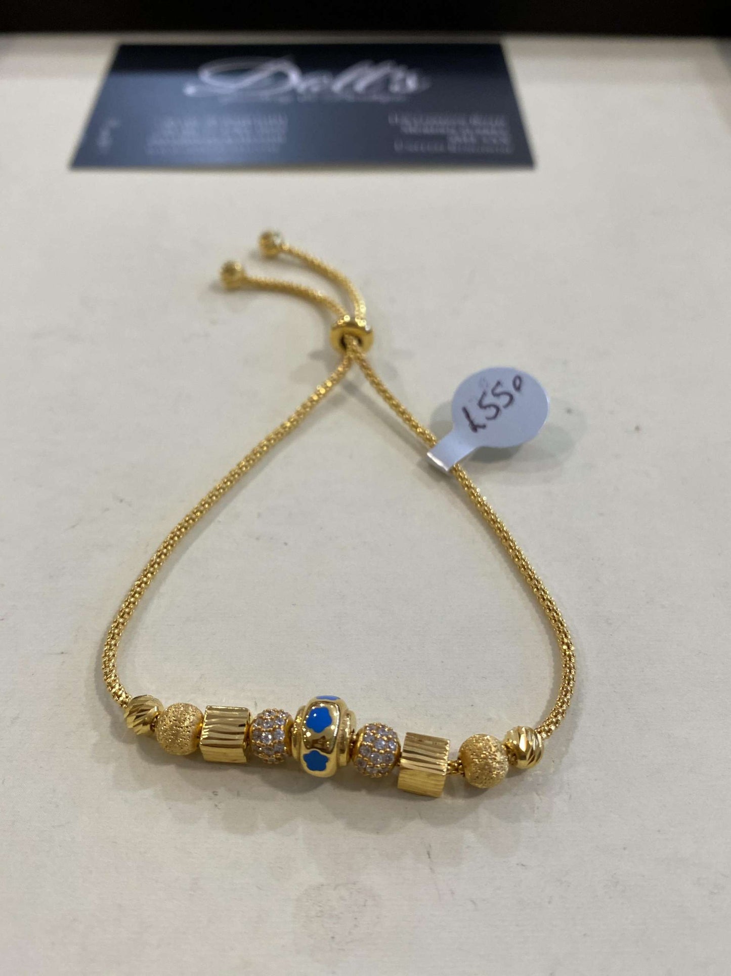 Turkish Designer Bracelets 22ct Gold with American Diamonds