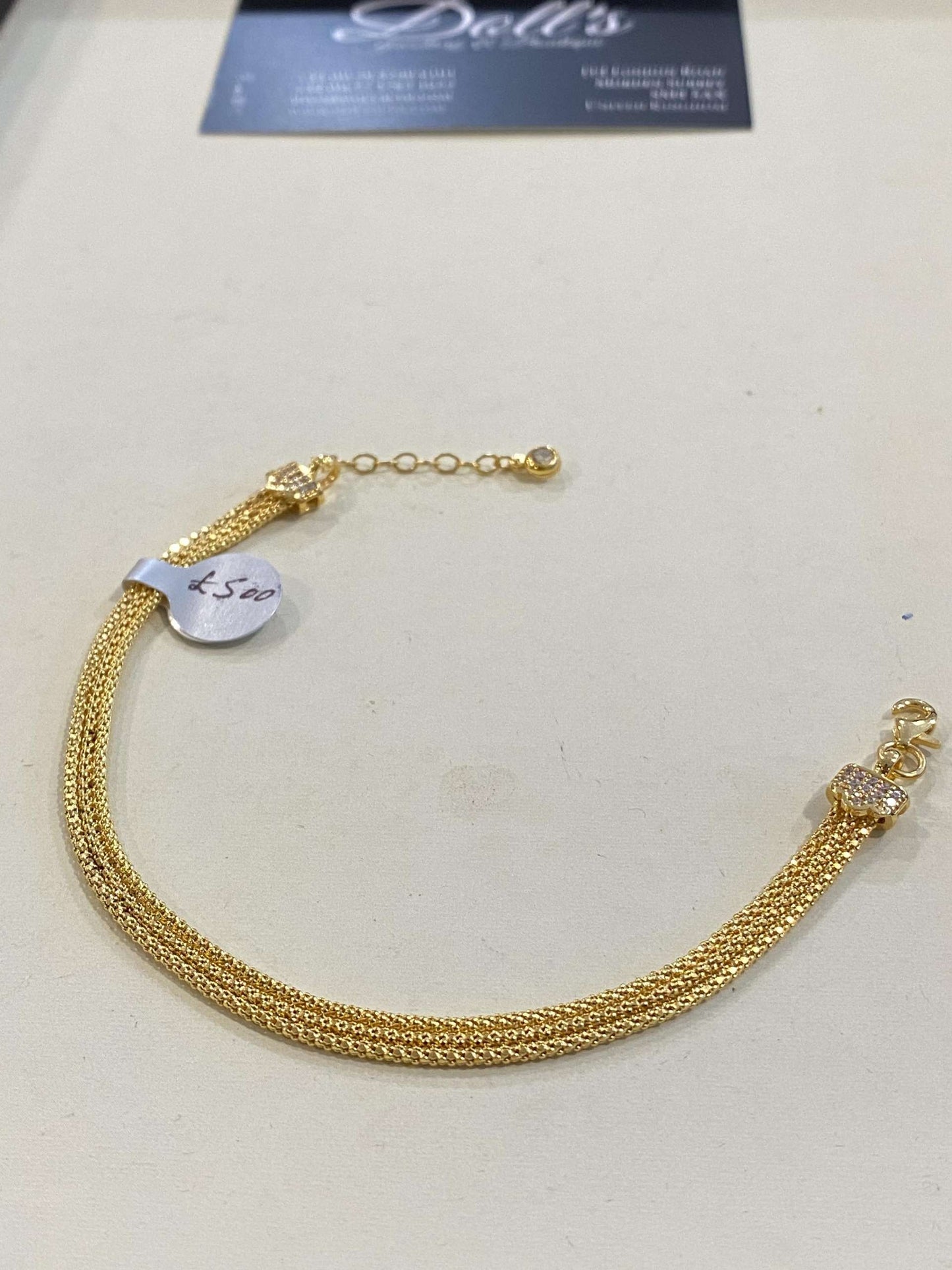 Turkish Designer Bracelets 22ct Gold with American Diamonds
