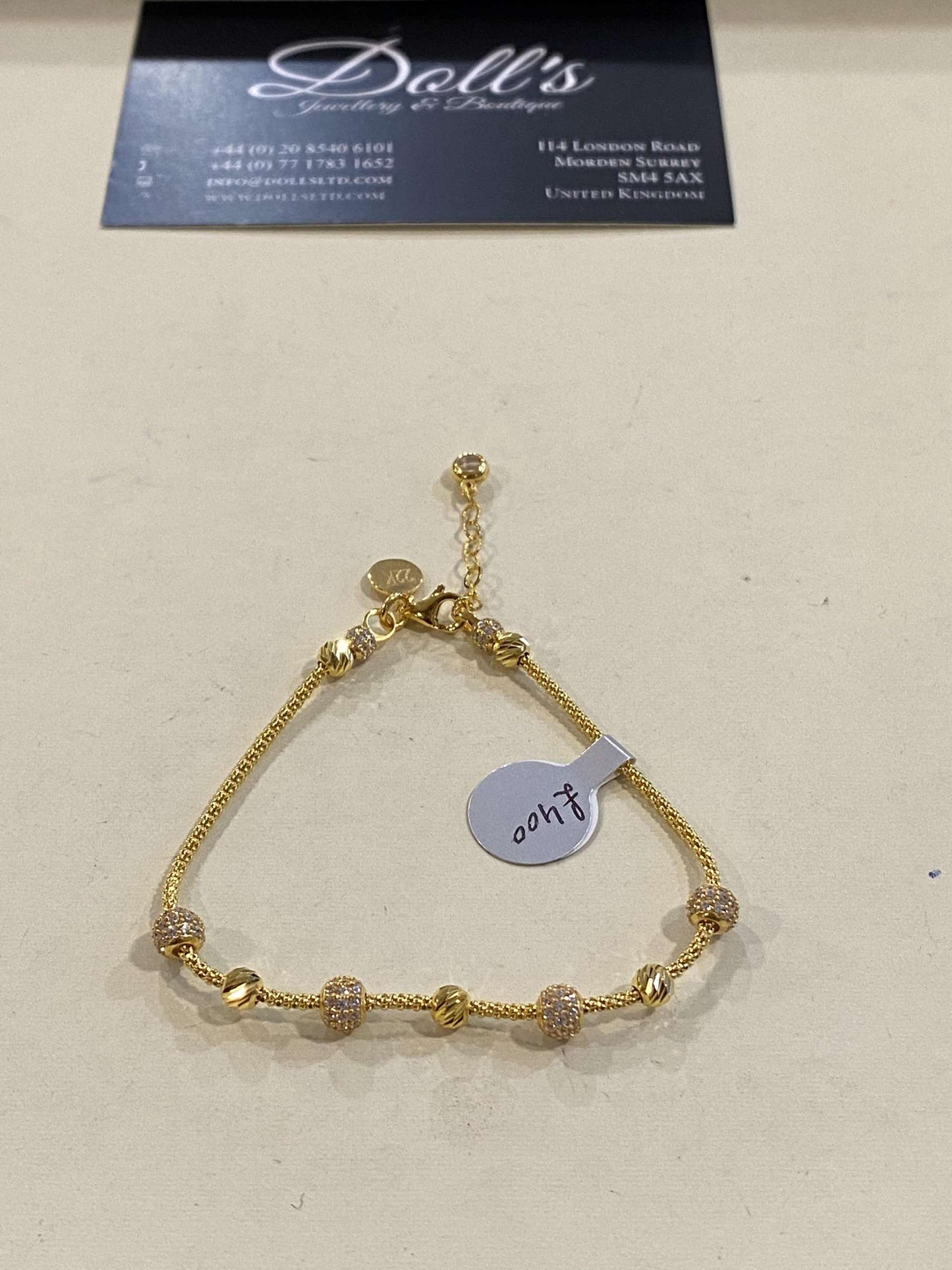 Turkish Designer Bracelets 22ct Gold with American Diamonds