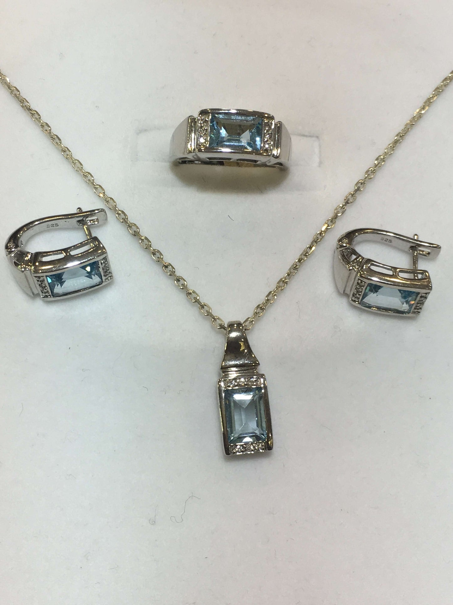 Italian Sterling Silver Pendent Set