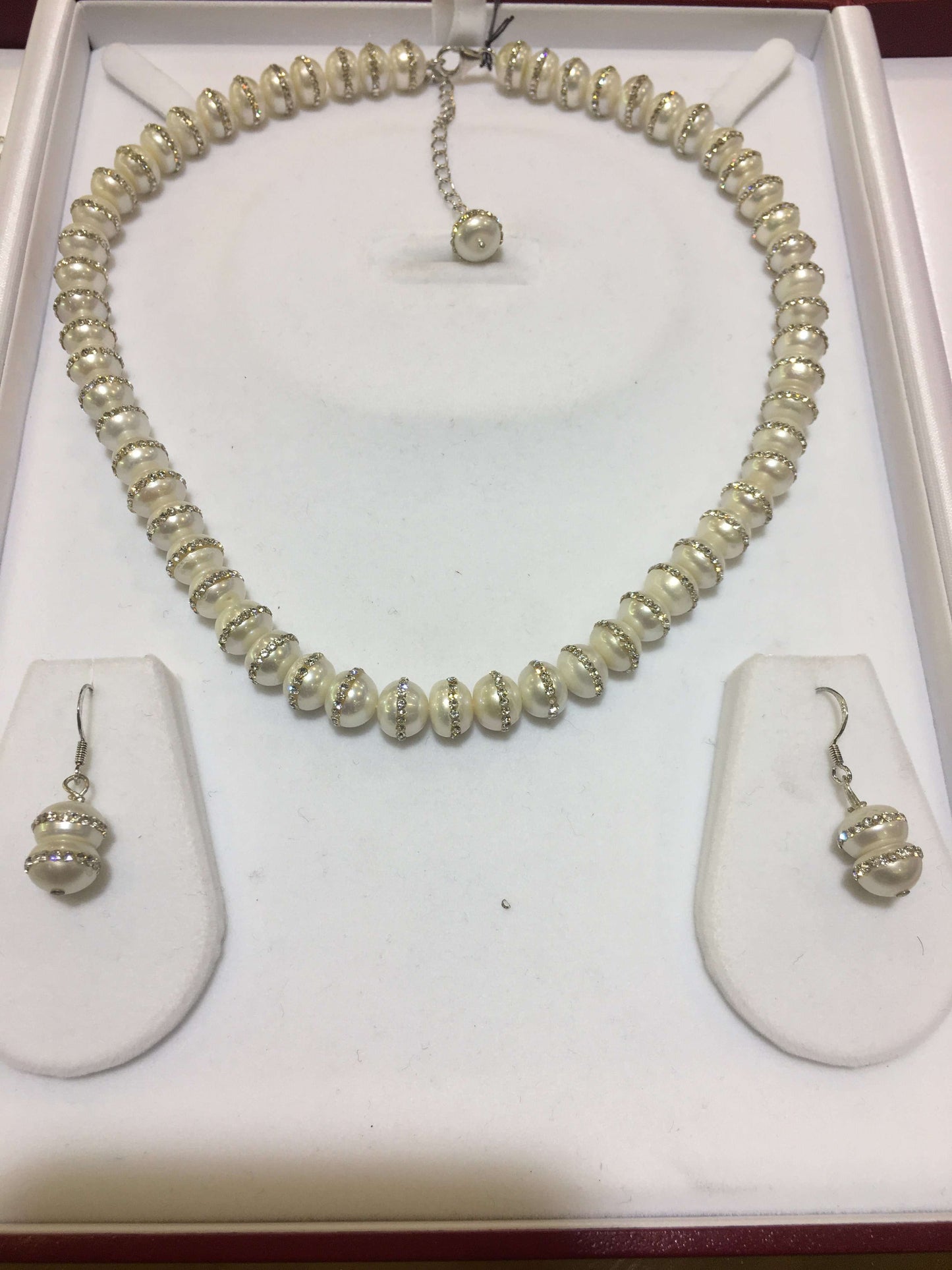 Italian Pearls Necklace with Sterling Silver