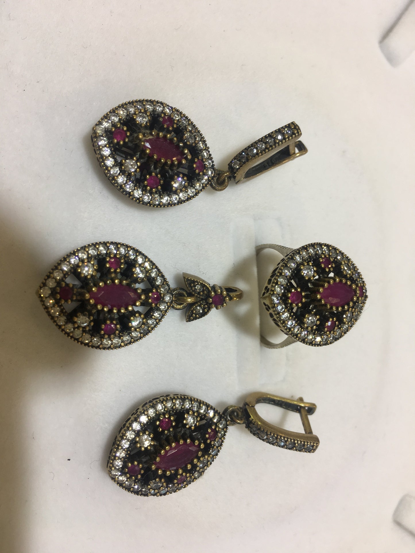 Turkish Sterling Silver Pendent Set
