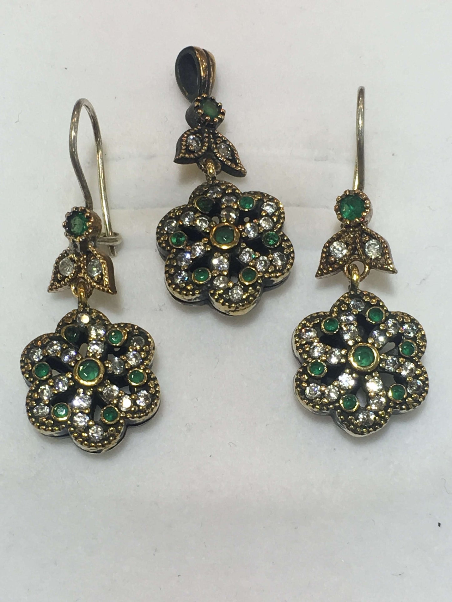 Turkish Sterling Silver Pendent Set