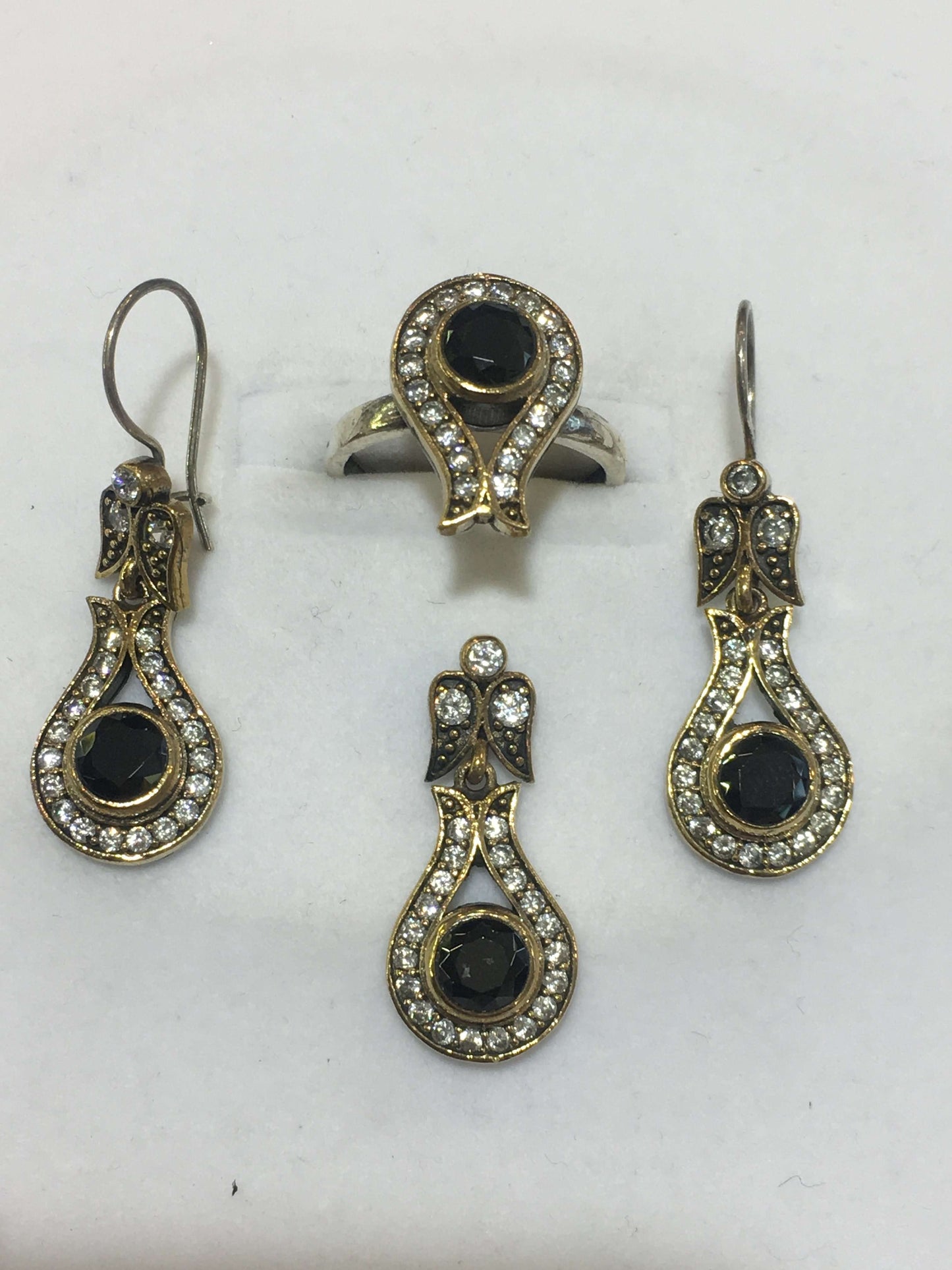 Turkish Sterling Silver Pendent Set
