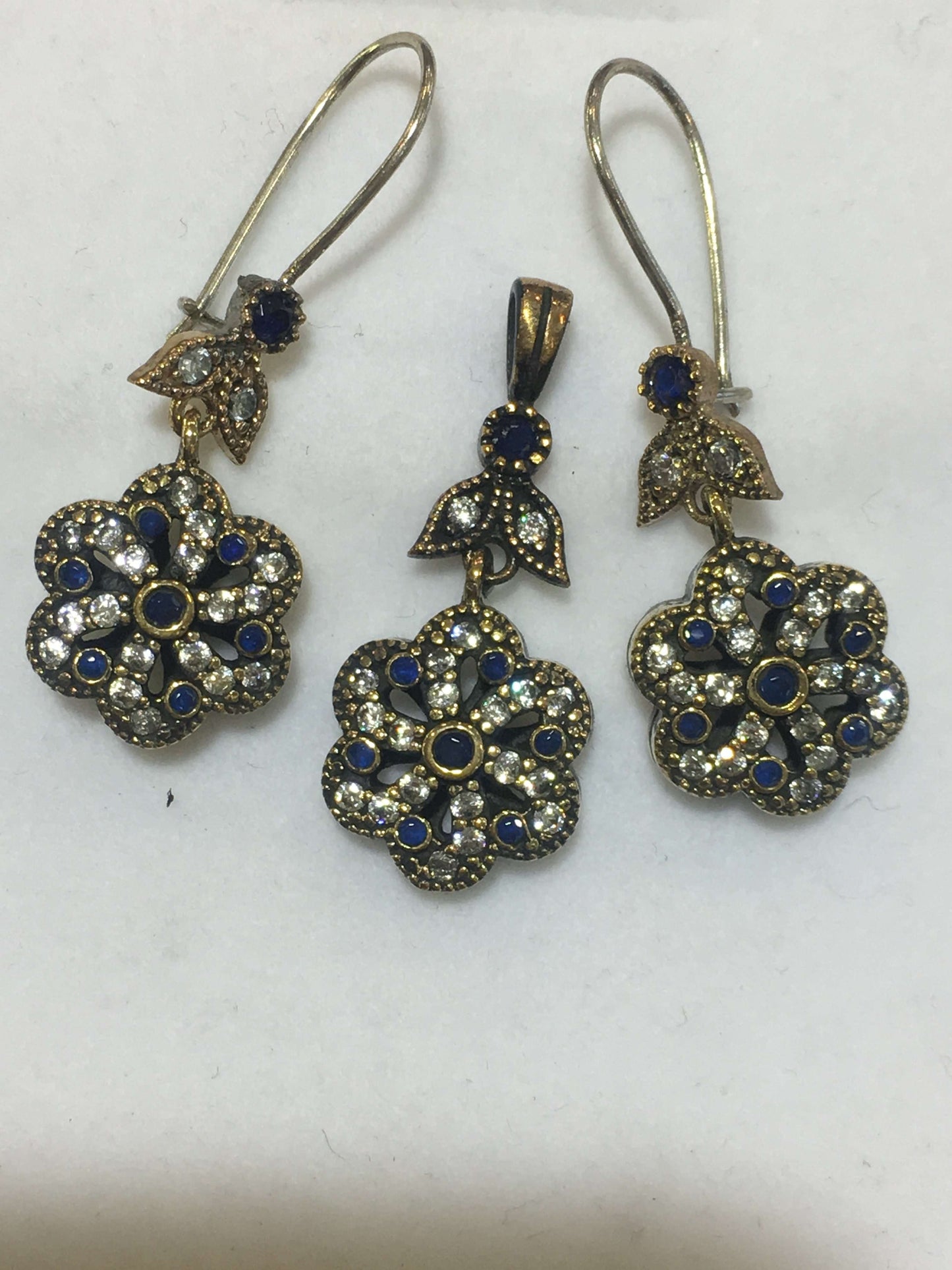 Turkish Sterling Silver Pendent Set