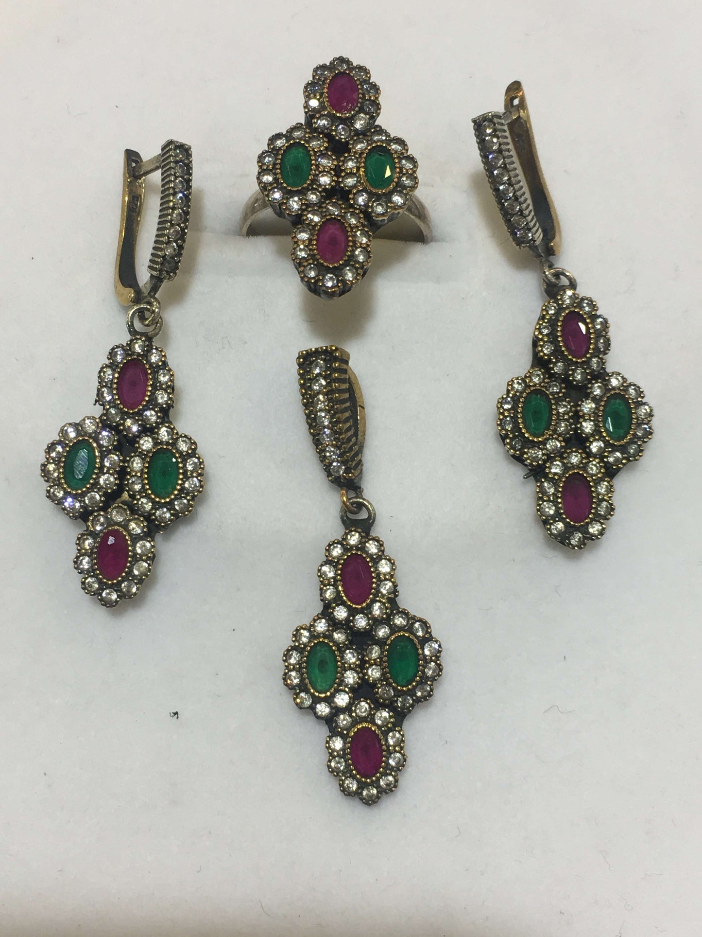 Turkish Sterling Silver Pendent Set