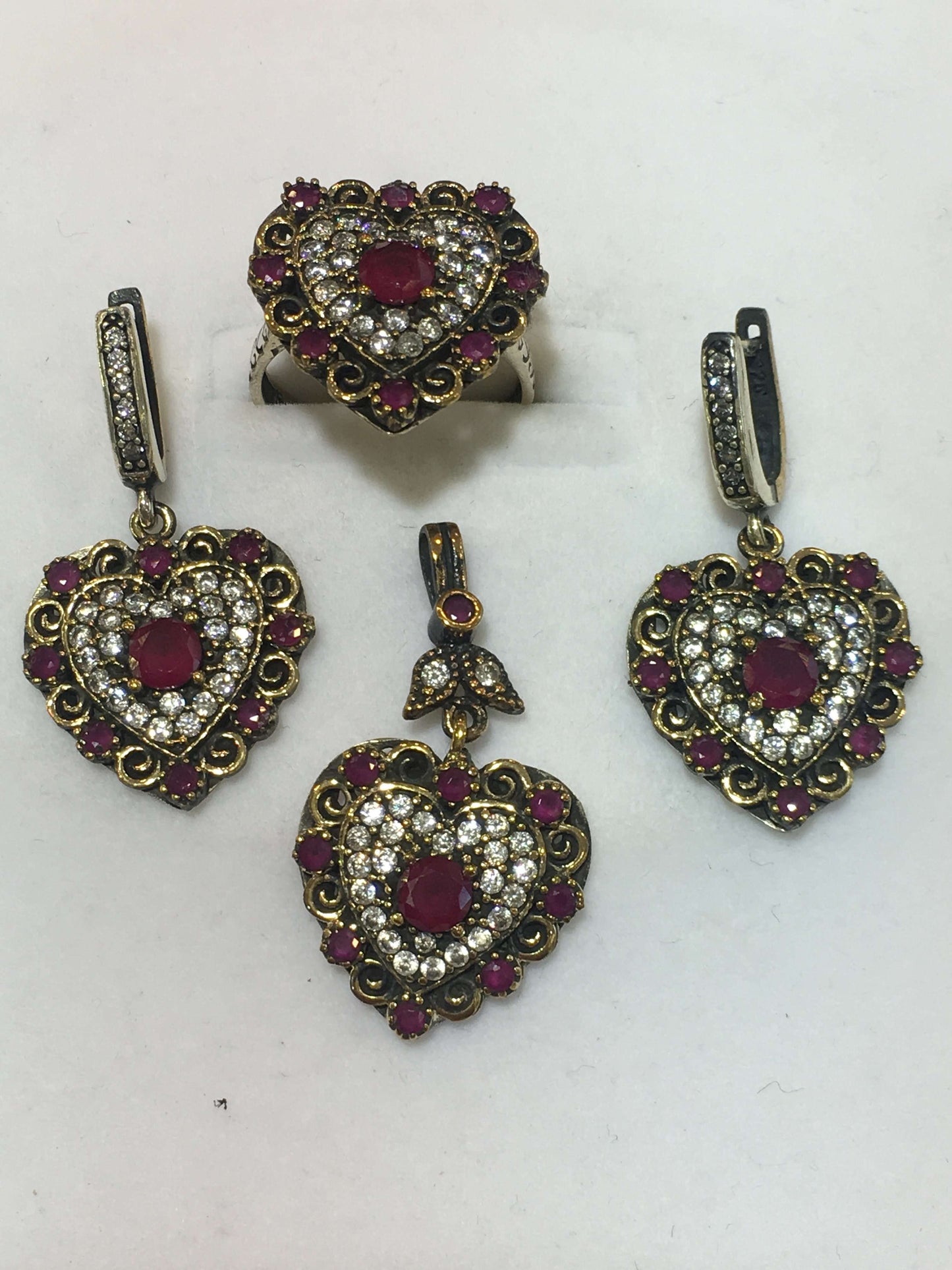 Turkish Sterling Silver Pendent Set