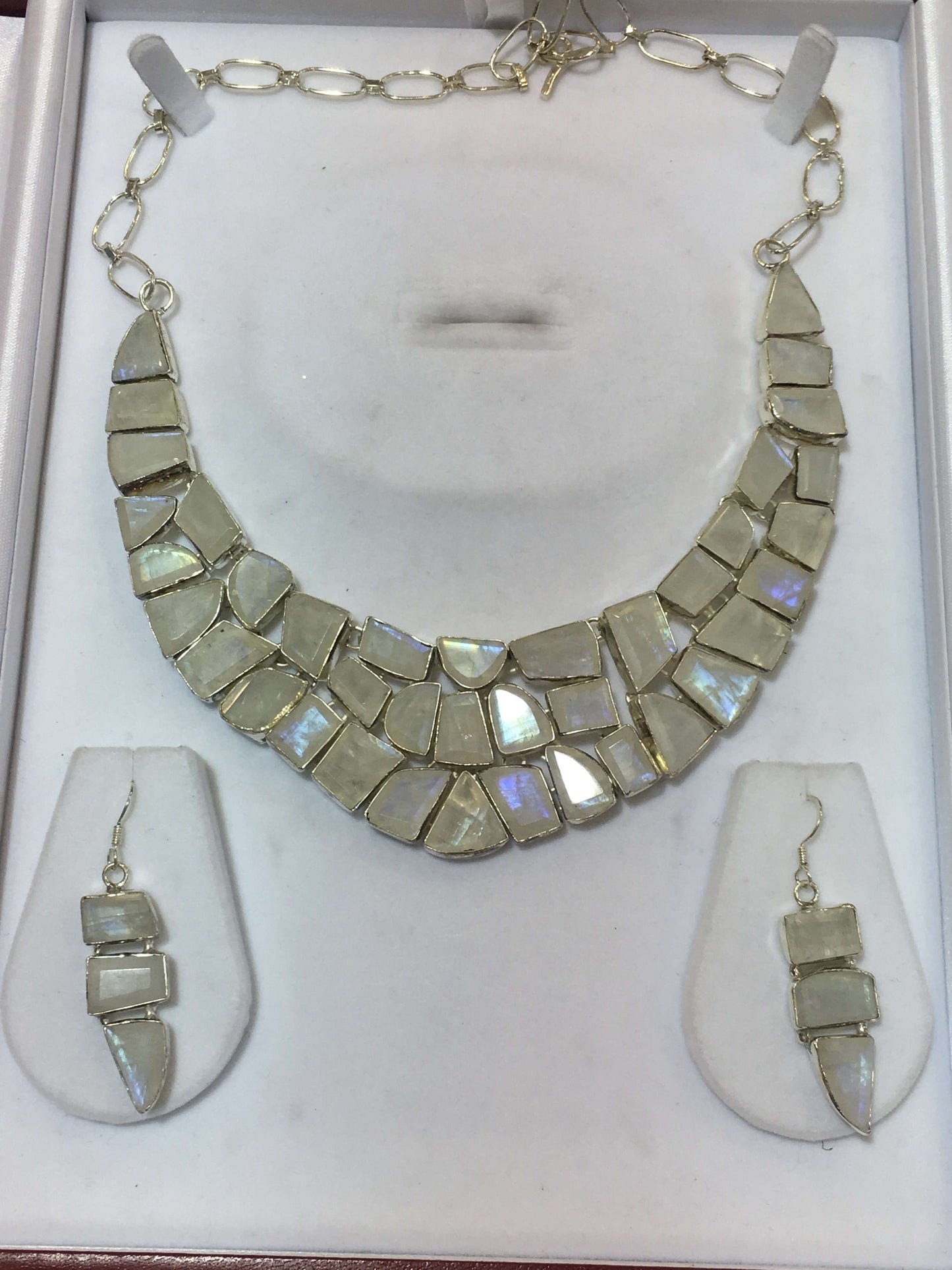 Natural Gemstone Necklace with Sterling Silver