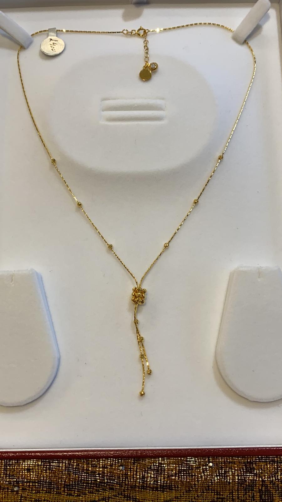 22ct Gold Turkish Designer Necklace only with American Diamonds