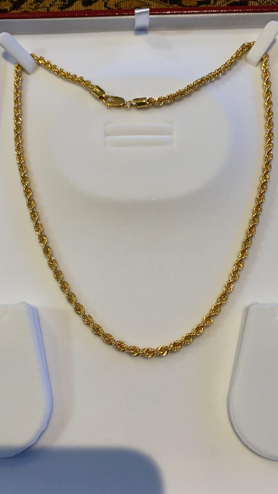 22ct Gold Singapuri Neclace Chain