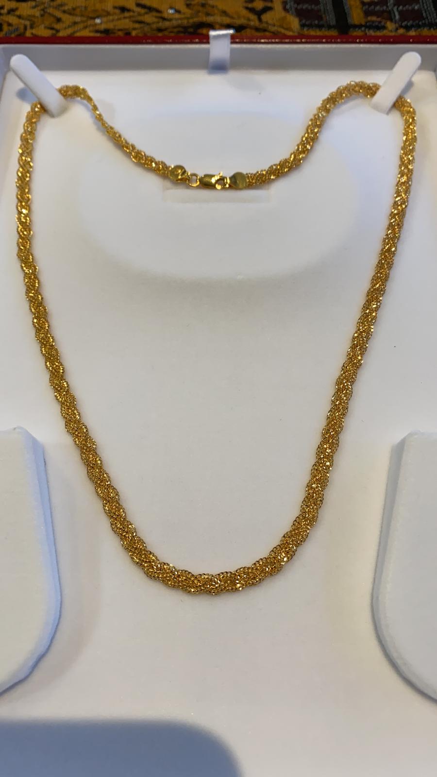 22ct Gold Singapuri Neclace Chain
