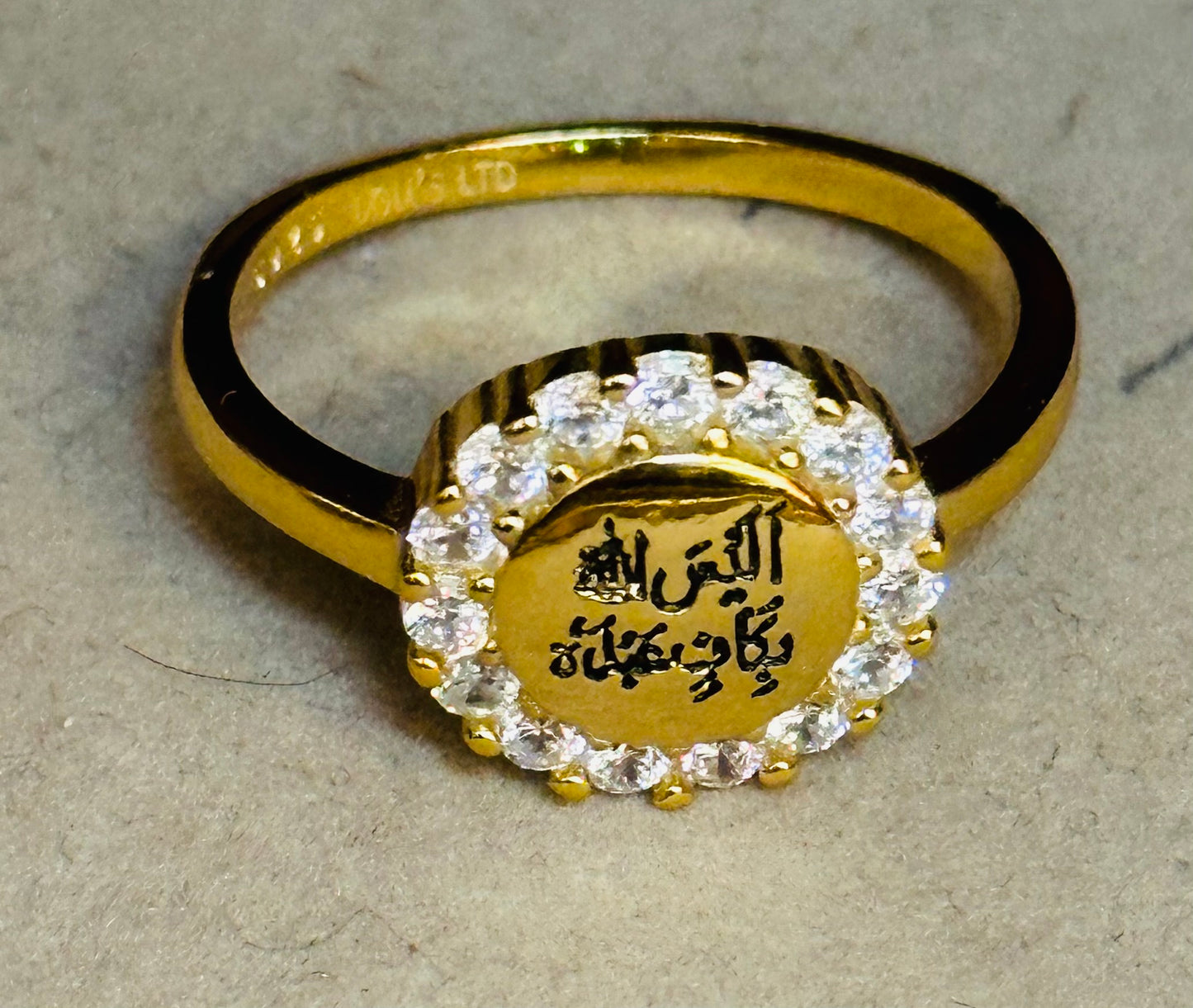 Alaisallah Ring 925 Sterling Silver 24 carat Gold Plated