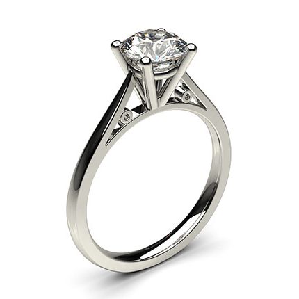 4 Prong Setting Thin Engagement Ring