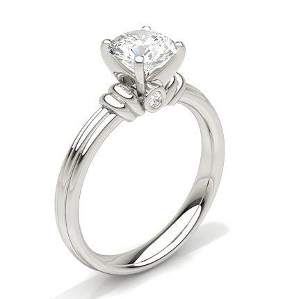 White Gold Round Diamond Engagement Ring