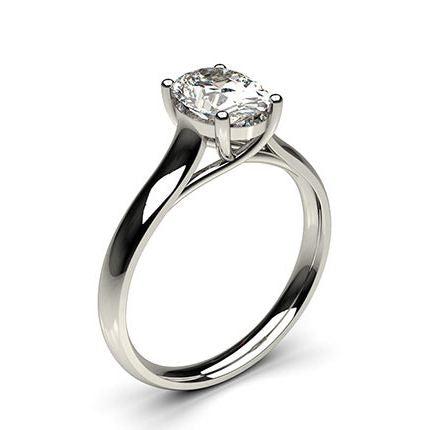 4 Prong Setting Plain Engagement Ring