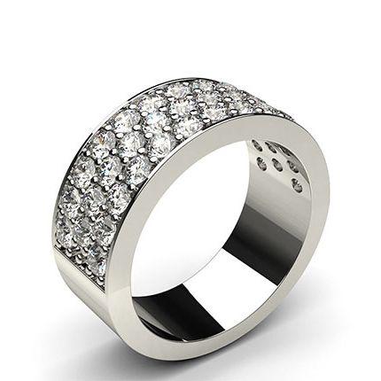 Pave Setting Half Eternity Diamond Ring