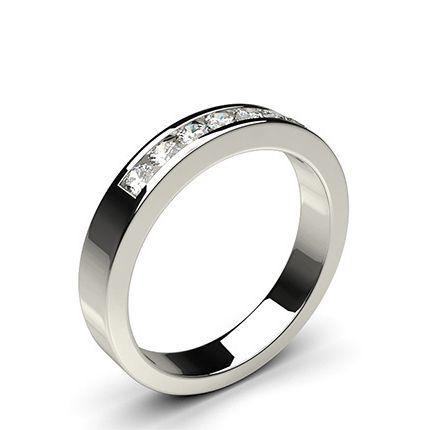 Channel Setting Half Eternity Diamond Ring