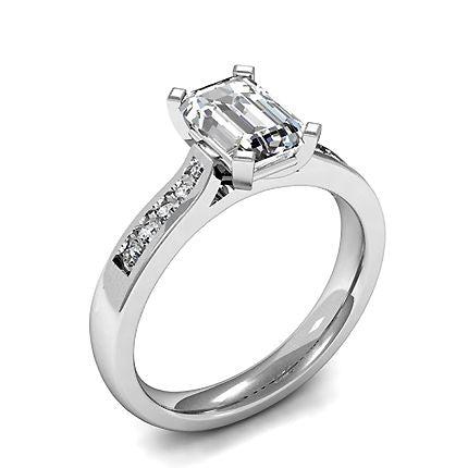 4 Prong Setting Side Stone Engagement Ring