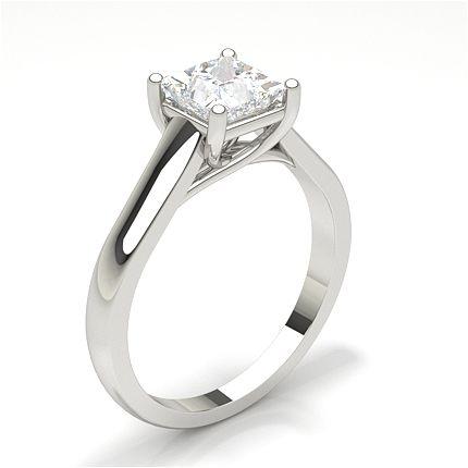 White Gold Princess Diamond Engagement Ring